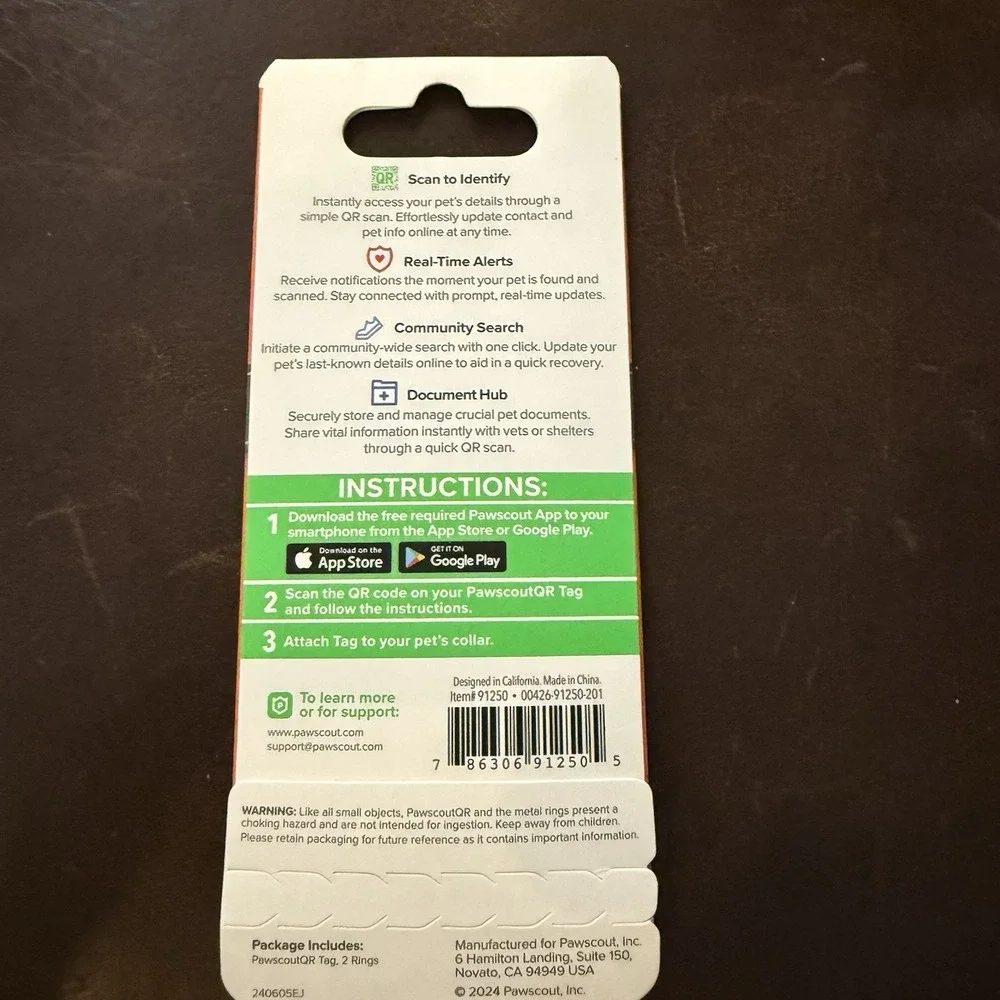 Pawscout‎ QR The Smart Pet Tag Finder for Dogs and Cats Connects To Your Phone